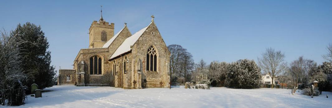 Panoramic of St Andrew Church, Buckland
